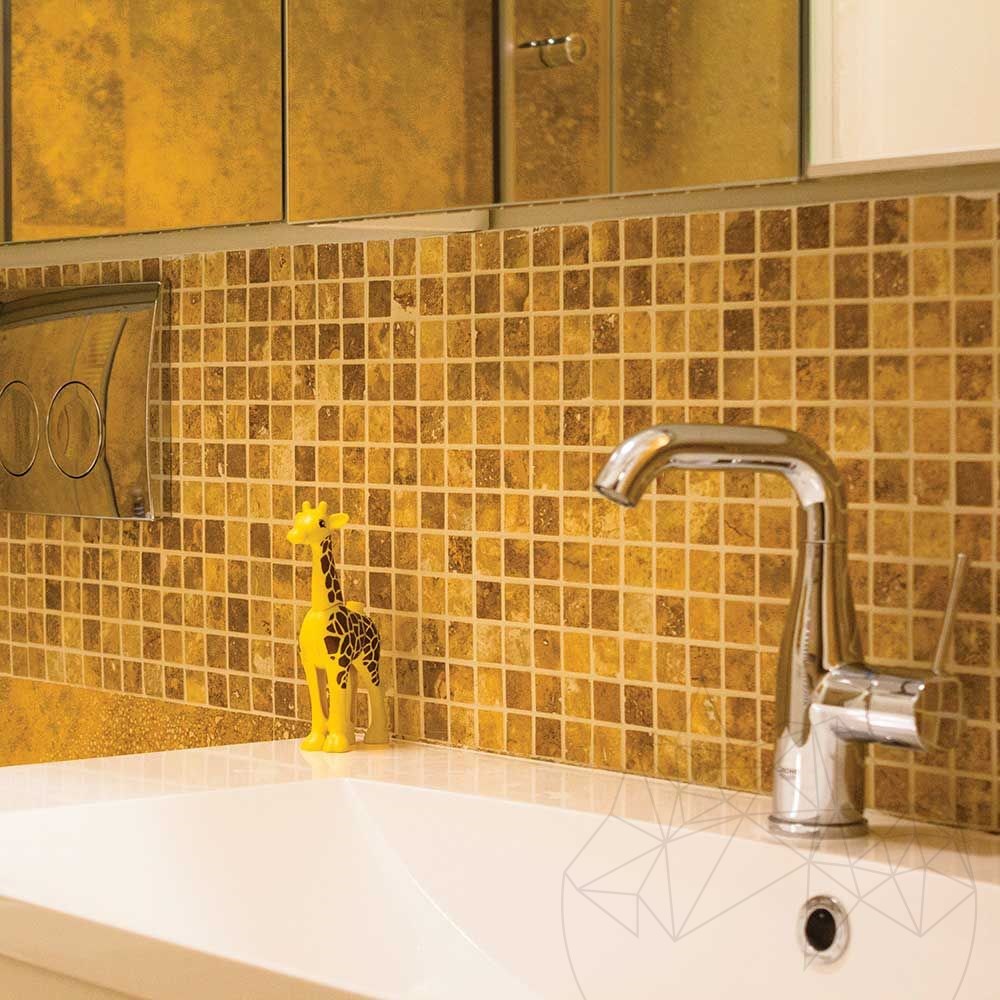 Mozaic Travertin Yellow Polisat 2 5 x 2 5 cm 4