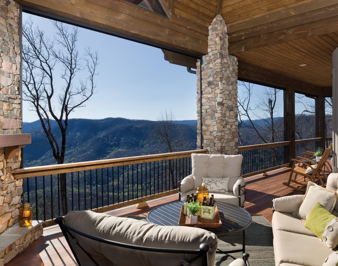 rustic balcony design