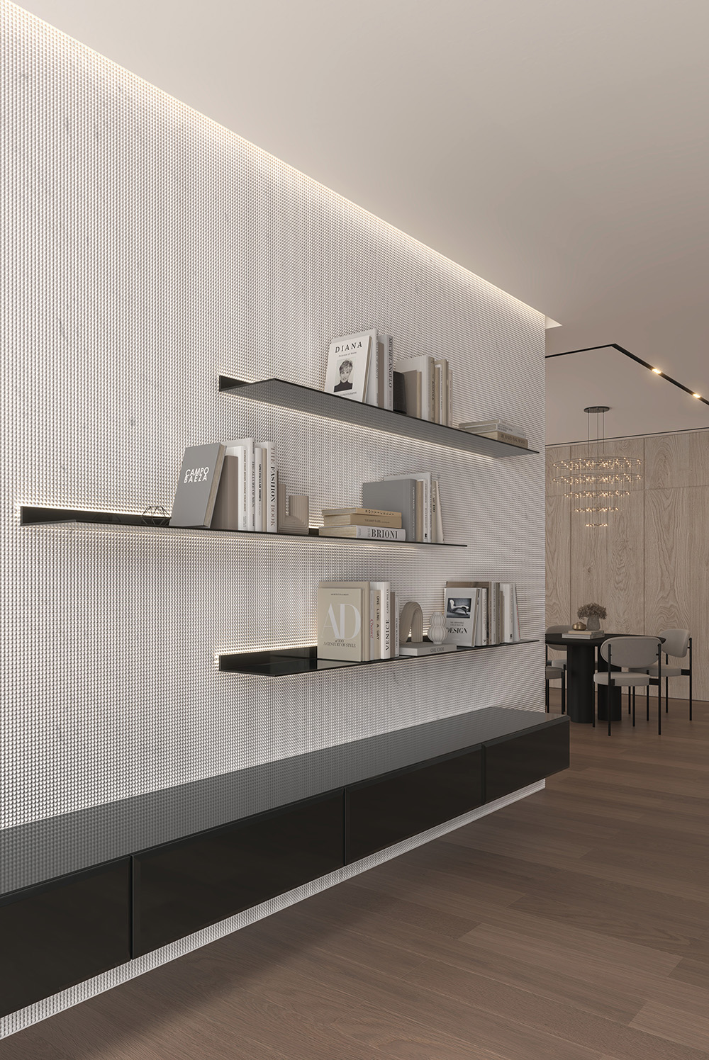 3D Carrara White Pyramid Design