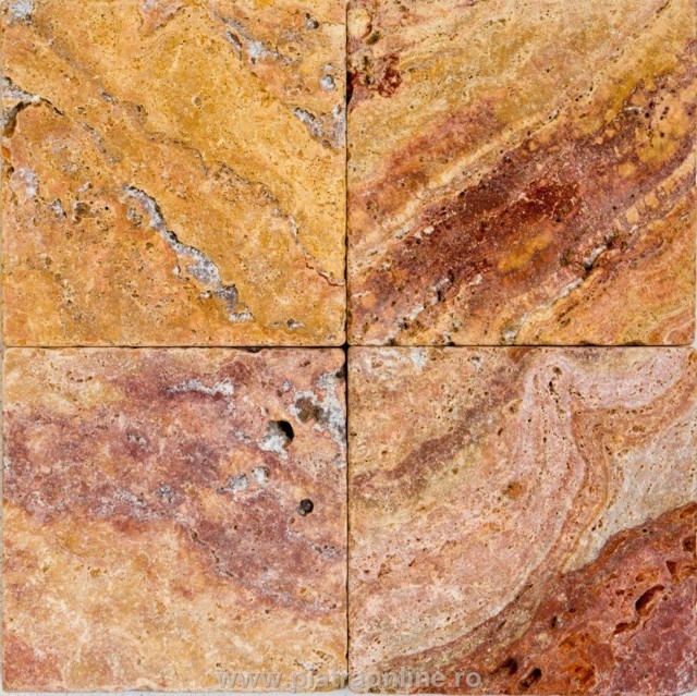 travertin peach tumbled